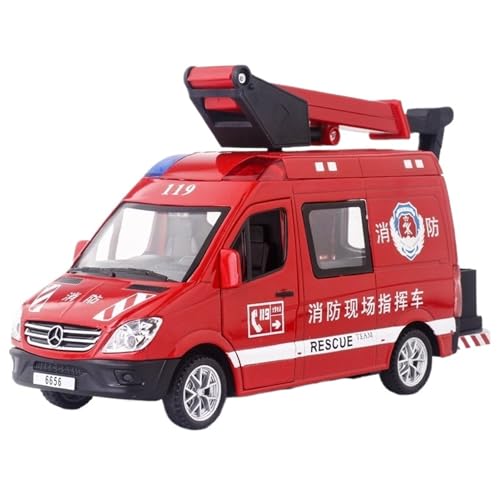 NNYIMJ for 1/32 Van Fire Vehicle Automodell Spielzeugfahrzeug Mit Ton- Und Lichtkarosserie Aus Zinklegierung(Red) von NNYIMJ