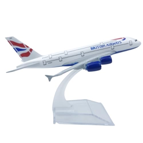 NNYIMJ for 1/400 16 cm British Airways A380 Flugzeugmodell Druckguss-Flugzeug-Verkehrsflugzeug-Modell Geeignet for Sammlung Und Dekoration von NNYIMJ