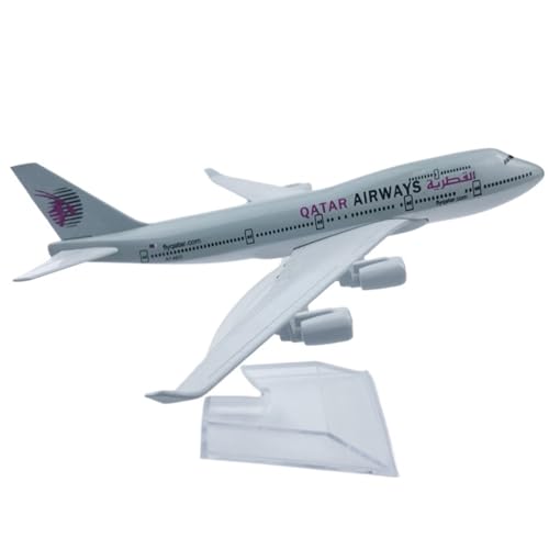 NNYIMJ for 1/400 16 cm Druckguss-Modellflugzeug Qatar Airways 747 Mit Fahrwerk Geeignet for Die Erwachsenensammlung Büro-Desktop-Dekoration von NNYIMJ