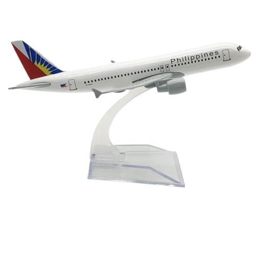 NNYIMJ for 1/400 16 cm Philippine Airlines A320 Druckguss-Flugzeugmodell Mit Fahrwerk Geeignet for Die Erwachsenensammlung Büro-Desktop-Dekoration von NNYIMJ