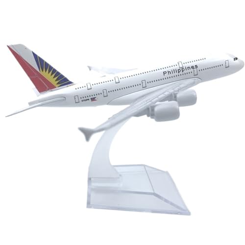 NNYIMJ for 1/400 16 cm Philippine Airlines A380 Flugzeugmodell Druckguss-Flugzeug-Verkehrsflugzeug-Modell Geeignet for Sammlung Und Dekoration von NNYIMJ