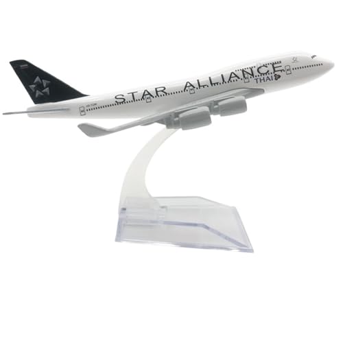 NNYIMJ for 1/400 16 cm Thailand Star Alliance 747 Legierung Metall Flugzeug Modell Druckguss Flugzeug Hause Dekoration Sammlerstück Oder Geschenk von NNYIMJ