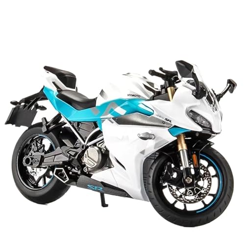 NNYIMJ for 1/9 Springbok 250SR-Standard Edition Motorradmodell Klassischer Druckguss-Motorradlegierungs-Stoßdämpfer Geeignet for Die Sammlung(White) von NNYIMJ