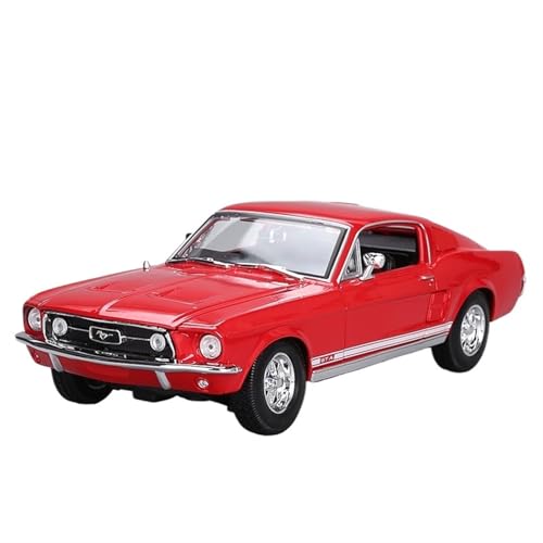 NNYIMJ for 1:18 Mustang 1967 GTA-Automodell Aus Metalllegierung Exquisites Automodell Druckgussmodell Auto Sammlerornament(Red) von NNYIMJ