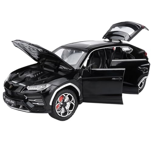 NNYIMJ for 1:24 Lambo Urus Legierung Auto Druckguss-Modell Sound & Licht Spielzeug Auto Kompakte Sammler Ornament(Black) von NNYIMJ