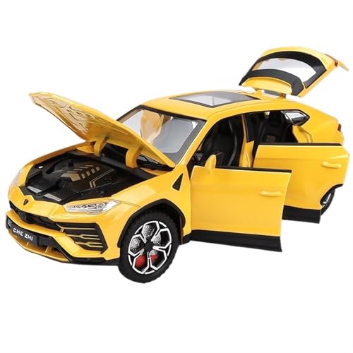 NNYIMJ for 1:24 Lambo Urus Legierung Auto Druckguss-Modell Sound & Licht Spielzeug Auto Kompakte Sammler Ornament(Yellow) von NNYIMJ