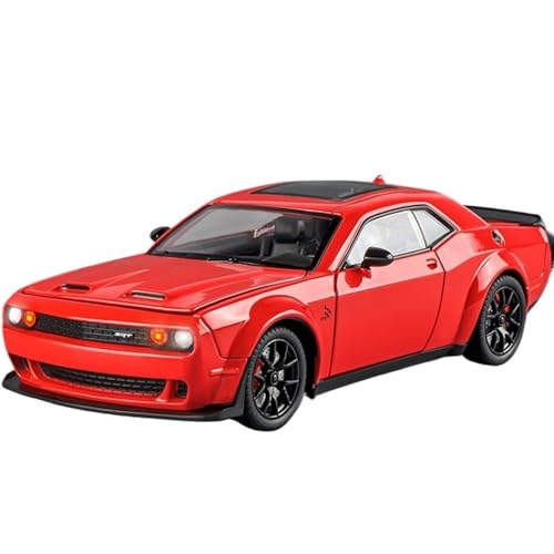 NNYIMJ for 1:24 STR Hellcat Amerikanischen Muscle Car Legierung Auto Modell Druckguss Modell Sound Und Licht Spielzeug Auto Exquisite Sammlung Ornamente(Red) von NNYIMJ