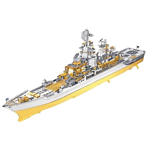 NNYIMJ for Erwachsene Denkaufgabe Geburtstag Piececool 3D-Puzzles Yamato Nagato-Klasse Schlachtschiff Modellbausatz DIY-Bootsspielzeug(Pyotr VELIKIY) von NNYIMJ