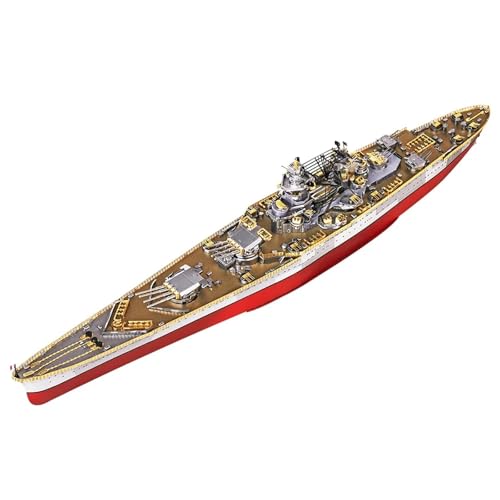 NNYIMJ for Erwachsene Denkaufgabe Geburtstag Piececool 3D-Puzzles Yamato Nagato-Klasse Schlachtschiff Modellbausatz DIY-Bootsspielzeug(Richelieu Battleship) von NNYIMJ