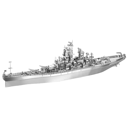 NNYIMJ for Erwachsene Denkaufgabe Geburtstag Piececool 3D-Puzzles Yamato Nagato-Klasse Schlachtschiff Modellbausatz DIY-Bootsspielzeug(USS Missouri) von NNYIMJ