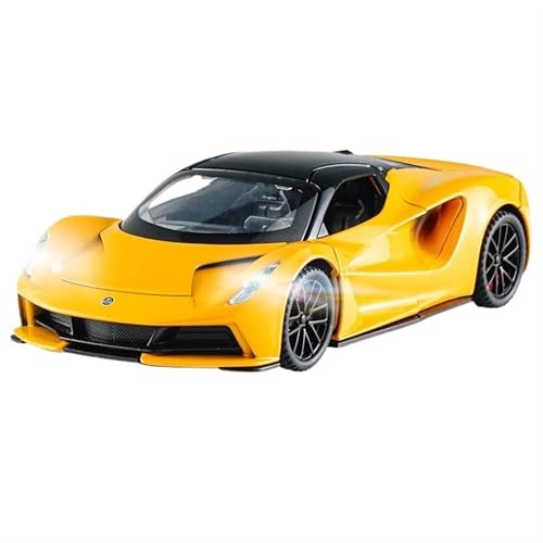 for 1/32 Evija Sports Car New Energy Car Model Simulation Alloy Car Model Toy Car Ornaments(Yellow) von NNYIMJ