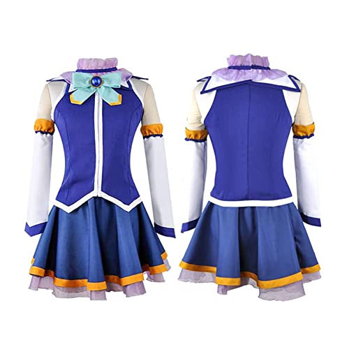 NOAFUNZO Aqua-Cosplay-Kostüm, Uniform-Kleid von KonoSuba God's Blessing On This Wonderful World Rollenspiel, Halloween-Party-Outfit (Aqua, M) von NOAFUNZO