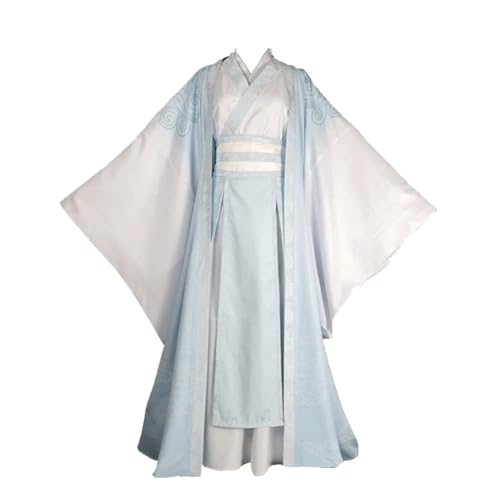 NOAFUNZO Mo Dao Zu Shi Cosplay Kostüm Wei Wuxian Lan Wangji Anime Hanfu Outfits für Halloween Party Karneval Performance (Lan Wangji, L) von NOAFUNZO