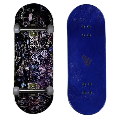 NOAHWOOD Pro Fingerboards Fingerboards (NW11s Kickflip Deck 97 mm x 34 mm, 5-lagige Farbe, Ahornholz, handgefertigt) + (Update 34 mm Noah II Trucks) + (NW III Logo handgefertigte Räder) (Graduate II) von NOAHWOOD