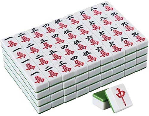 NOALED Set Traditional Games Club Set 144 Kacheln mit chinesischen Schriftzeichen, Spielset für Reisen, tragbare Größe und Set (grün 44#) von NOALED