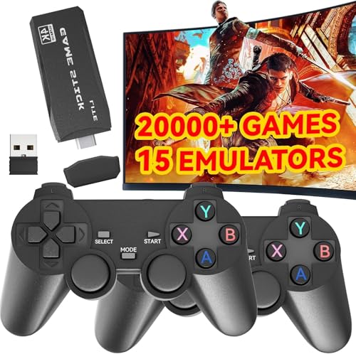 Retro Konsole Spielkonsole Game Stick, Retrolink 21700+ Spiele mit 2 Gamepads, Plug & Play Game Stick für TV HDMI, Geschenk für Jungen und Erwachsene (Sonderausgabe) von NOBES