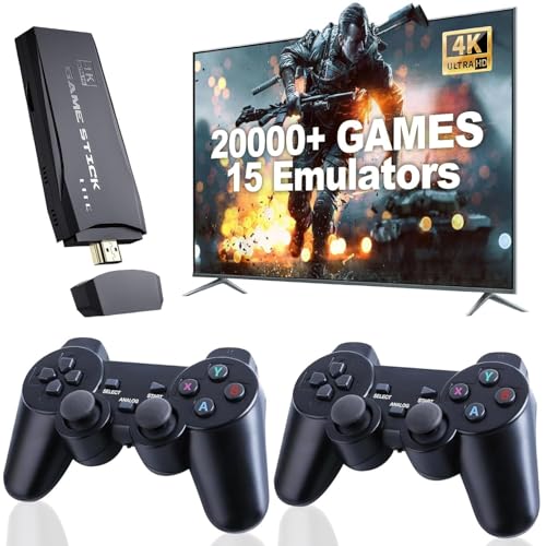 Retro Konsole Spielkonsole Game Stick, Retrolink 21700+ Spielen mit 2 Gamepads Plug & Play Game Stick für TV HDMI, Geschenk für Jungen & Erwachsene Spiele (Home-Version) von NOBES