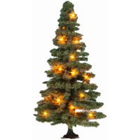 NOCH 22121 0 H0 TT N Beleuchteter Weihnachtsbaum grün, mit 20 LEDs, 8 cm hoch von NOCH