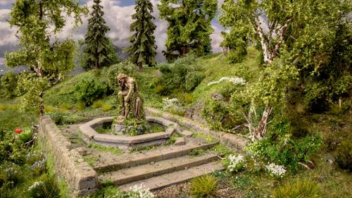 NOCH 48001 TT Vergessener Ort Brunnen Bausatz von NOCH