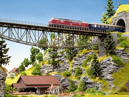 NOCH Fischbauchbrücke, Laser-Cut Modellbau Brücke mit Brückenköpfen für H0 Spur, EIN Highlight auf jeder Modellbahnanlage NOCH Fischbauchbrücke, Laser-Cut Modellbau Brücke mit Brückenköpfen für H0 Spur, EIN Highlight auf jeder Modellbahnanlage von NOCH