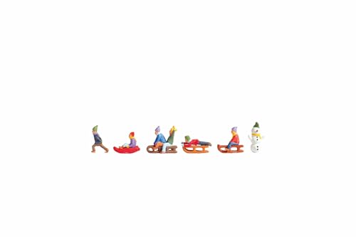 NOCH N Kinder im Schnee, Figuren-Set für Spur N, 6 Kinder mit Schlitten und Schneemann, ideal für Winterlandschaften NOCH N Kinder im Schnee, Figuren-Set für Spur N, 6 Kinder mit Schlitten und Schneemann, ideal für Winterlandschaften von NOCH