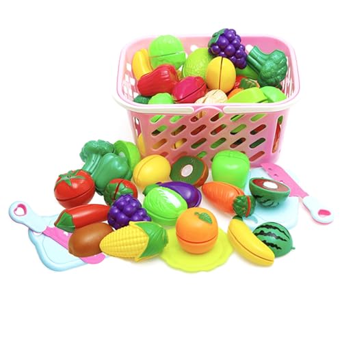 23PCS Spielküche Spielzeug Simulation DIY Obst Gemüse Küche Zubehör Spielzeug für Kinder Bildung von NOENNULL