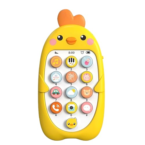 Baby Telefon Spielzeug mit Musiklichtern Zweisprachiger Englisches Spanisches Lernspielzeug für Säuglinge Frühe Bildung Teether für Kleinkinder, Süßes Sicheres Design von NOENNULL