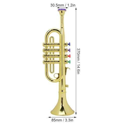 Kindertrompete Golden Beschichteter Kunststoff Kinder Vorschulmusik Spielzeug Blasinstrument von NOENNULL