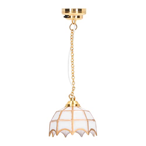 NOENNULL 1:12 Dollhouse Deckenlampe Skala - Miniatur -LED -Leuchten aus Weißmetall | Realistisches Puppenhaus -Beleuchtungszubehör NOENNULL 1:12 Dollhouse Deckenlampe Skala - Miniatur -LED -Leuchten aus Weißmetall | Realistisches Puppenhaus -Beleuchtungszubehör von NOENNULL