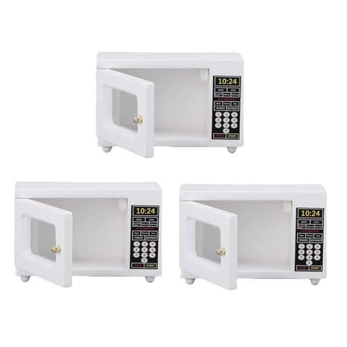 NOENNULL 1:12 Dollhouse -Mikrowelle, Exquisite Miniaturmikrowelle von Holz für Puppenhauszubehör, weiß, Verbessert die Kücheneinstellung mit Türen und Innenraum, Löst Kreativität für NOENNULL 1:12 Dollhouse -Mikrowelle, Exquisite Miniaturmikrowelle von Holz für Puppenhauszubehör, weiß, Verbessert die Kücheneinstellung mit Türen und Innenraum, Löst Kreativität für von NOENNULL