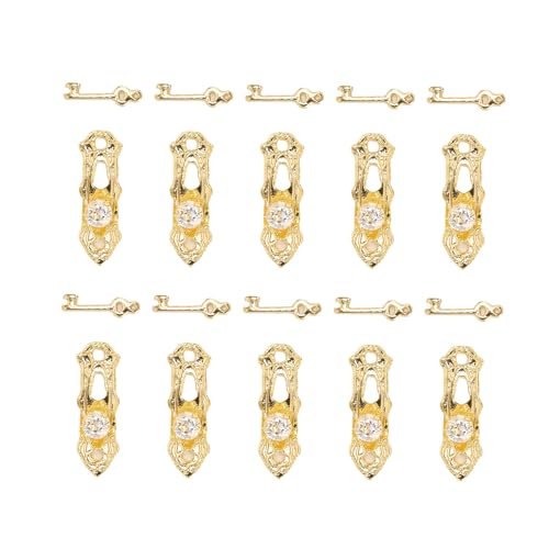 NOENNULL 10 Set Miniaturtürknauf Schloss und Schlüsselset Dollhouse Miniatur Legierungstürknauf Schloss und Schlüsselset, Lebensechter 1:12 Puppenhaus -Türgriff Dekorationszubehör für NOENNULL 10 Set Miniaturtürknauf Schloss und Schlüsselset Dollhouse Miniatur Legierungstürknauf Schloss und Schlüsselset, Lebensechter 1:12 Puppenhaus -Türgriff Dekorationszubehör für von NOENNULL