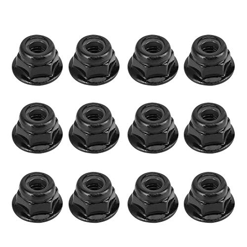 NOENNULL 12PCS rutschfeste Reifen 4mm Kontermutter für Axial TRX4 TRX6 SCX10 1/10 RC Modellauto (Schwarz) von NOENNULL