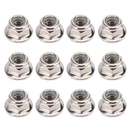 NOENNULL 12PCS rutschfeste Reifen 4mm Kontermutter für Axial TRX4 TRX6 SCX10 1/10 RC Modellauto (Silber) von NOENNULL