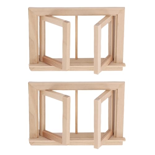 NOENNULL 2pcs Miniaturpuppenhaus Fenster 1:12 Holzpuppenhaus Fenster Modell 2 Scheibenbereich Außen -Push Mini Möbel Handwerk Dekoration Miniaturfenster Rahmen Ornamente für NOENNULL 2pcs Miniaturpuppenhaus Fenster 1:12 Holzpuppenhaus Fenster Modell 2 Scheibenbereich Außen -Push Mini Möbel Handwerk Dekoration Miniaturfenster Rahmen Ornamente für von NOENNULL