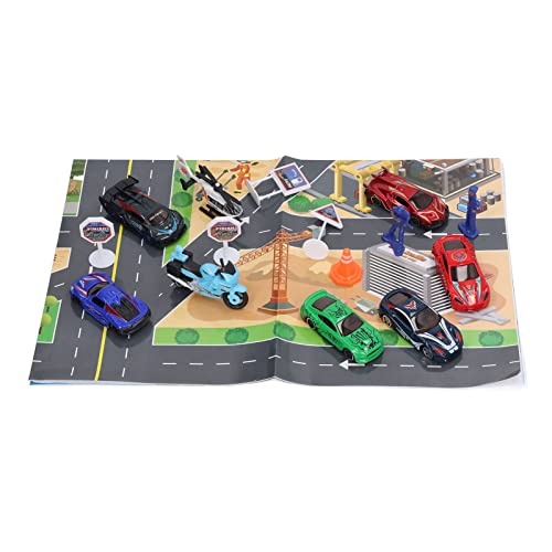 NOENNULL 8-teiliges Druckguss-Auto-Set, Legierung, Pädagogisches, Leichtes, Tragbares Rennwagen-Spielzeugset Zum Zurückziehen, Jungen, Mädchen von NOENNULL