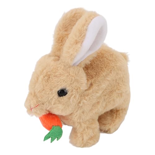 NOENNULL Bunny Toy Plush Interactive Ostern Electronic Hopping Bunny Toy mit Sound Wiggle Ohren für Geburtstagsgeschenke (Gelb) von NOENNULL