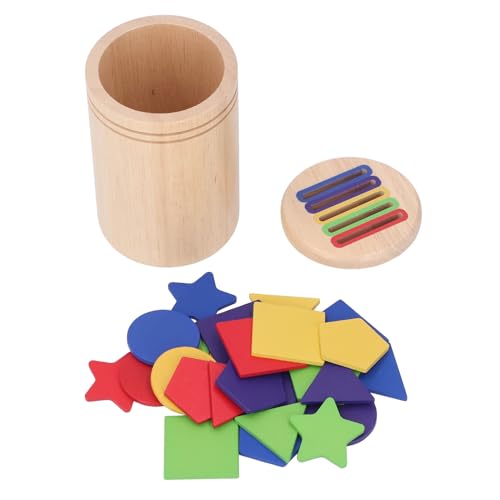 NOENNULL Farb-Form-Sortierspielzeug aus Holz, Sensorisches Matching-Spiel, Feinmotorik, Pädagogisches Puzzle-Spielzeug, Sensorisches Matching-Spiel für 1–3-Jährige mit von NOENNULL