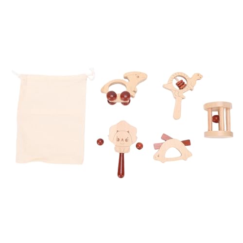 NOENNULL Hölzerne Baby -Rasselspielzeug, Holzkind, Gassenspielzeug, Handzellenklammer Rassel Set für Neugeborene, Leichtes Baby -Zahnen Spielzeug für Zuhause oder Im Freien NOENNULL Hölzerne Baby -Rasselspielzeug, Holzkind, Gassenspielzeug, Handzellenklammer Rassel Set für Neugeborene, Leichtes Baby -Zahnen Spielzeug für Zuhause oder Im Freien von NOENNULL