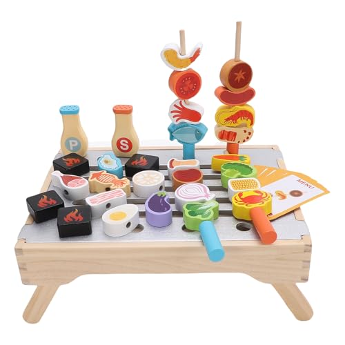 NOENNULL Holz BBQ Playset Pädagogische Einfallsreiche Lustige Barbecue Küchenspielzeugset Holzkinder Grill Playset Spielzeug BBQ Küchenset mit Realistischen Accessoires für Kleinkinder NOENNULL Holz BBQ Playset Pädagogische Einfallsreiche Lustige Barbecue Küchenspielzeugset Holzkinder Grill Playset Spielzeug BBQ Küchenset mit Realistischen Accessoires für Kleinkinder von NOENNULL