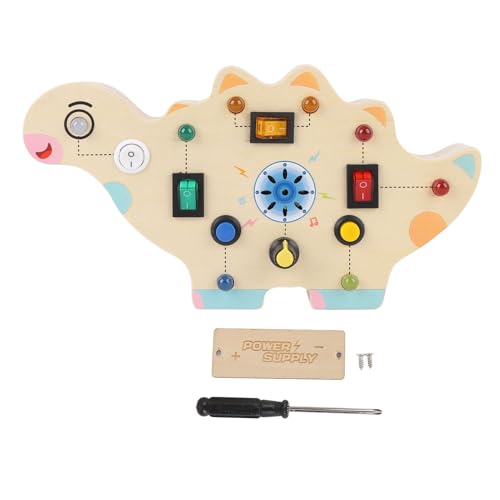 NOENNULL Holzschalter Light Game Switch Animal Form Switch Sensorisches Spielzeug Aktivitätsbrett Sensorisches Spielzeug mit 7 Schalter und 9 LED -Leuchten Circuit Board Sensorisches von NOENNULL