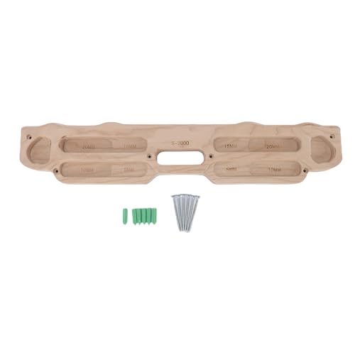 NOENNULL Holzschläger für das Klettern, das Klettertraining, 15/20/25 -mm -Kantenkletterbrett mit 6 Befestigungsschrauben, für Fingerstärke, Griffstärke, Griffstärke NOENNULL Holzschläger für das Klettern, das Klettertraining, 15/20/25 -mm -Kantenkletterbrett mit 6 Befestigungsschrauben, für Fingerstärke, Griffstärke, Griffstärke von NOENNULL