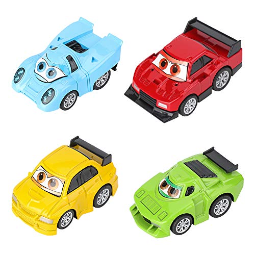 NOENNULL Mini Kunststoff Cartoon Zurückziehen Simulierte Diecast Auto Modell Spielzeug Set von NOENNULL