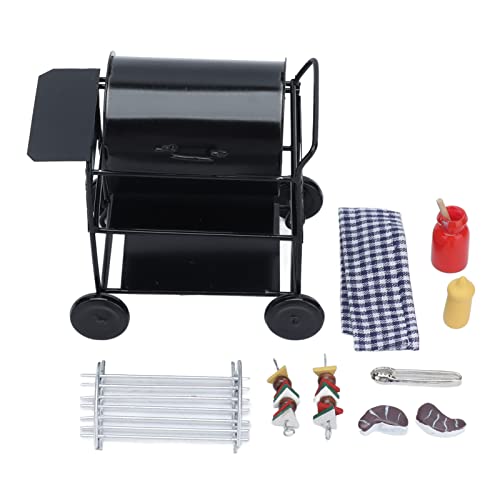 NOENNULL Puppenmöbel Spielzeug BBQ Grill Möbel für Puppenhaus Mini BBQ Grill 1:12 Miniatur-Szene Exquisite Schön und lebendig Küchenmöbel Modell Wohnaccessoire von NOENNULL