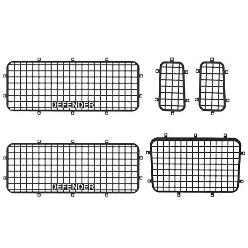 NOENNULL RC-Fensterschutznetz, Metall-Fenstergitter-Schutznetz für TR-4 1 10 RC Crawler Car von NOENNULL
