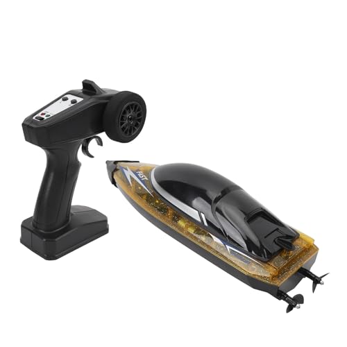 NOENNULL RC-Rennboot, Ferngesteuertes Hochgeschwindigkeits-RC-Rennboot mit Ferngesteuertem LED-Lichtboot für Kinder und Erwachsene, 2,4-GHz-Rennboote mit Automatischer Rückstellung für von NOENNULL