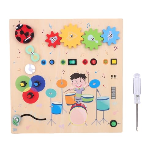NOENNULL Sensory Board für Kleinkinder mit LED -Lichtschalter - Holzbett, Interaktives Bildungsspielzeug für Feinmotorik, Reisespielzeug, Reisespielzeug NOENNULL Sensory Board für Kleinkinder mit LED -Lichtschalter - Holzbett, Interaktives Bildungsspielzeug für Feinmotorik, Reisespielzeug, Reisespielzeug von NOENNULL