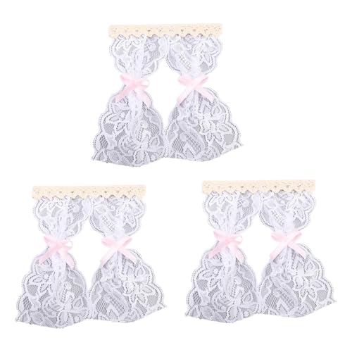 NOENNULL Vintage Miniatur-Spitzen Vorhänge für Puppenhaus-3 Stück Set, Elegante 1/12-Skala Fenster Behandlung für Puppenhaus Dekoration & Fotografie Requisiten NOENNULL Vintage Miniatur-Spitzen Vorhänge für Puppenhaus-3 Stück Set, Elegante 1/12-Skala Fenster Behandlung für Puppenhaus Dekoration & Fotografie Requisiten von NOENNULL