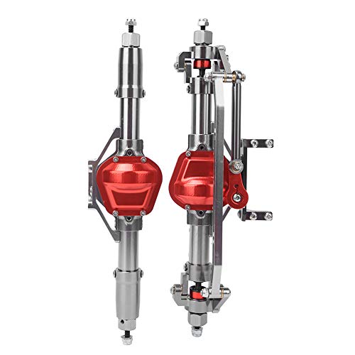 NOENNULL Vorder- und Hinterachsbaugruppe, Autoteile-Upgrade-Zubehör, Passend 1/10 RC Crawler (Silbrig Weiß) von NOENNULL