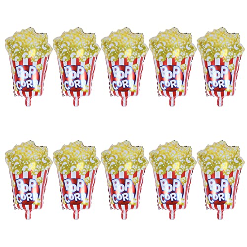 Popcorn Luftballons 10 Stück | Popcorn Dekorationen | Filmabend Dekorationen | Karneval Ballons Popcorn Party Dekorationen | Filmballons Filmparty Dekorationen von NOENNULL