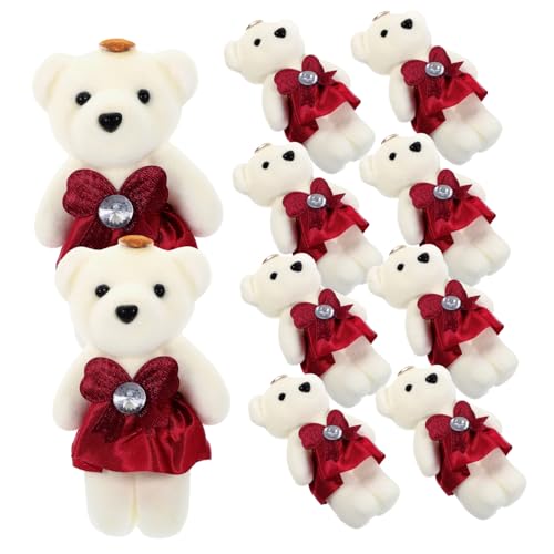 NOLITOY 10 Stück Kleine Plüschbären Niedliche Dekorative Stofftiere für Hochzeitsauto und Blumenstrauß Leichte Formbeständige Kuscheltier Deko für Sofa Schlafzimmer und NOLITOY 10 Stück Kleine Plüschbären Niedliche Dekorative Stofftiere für Hochzeitsauto und Blumenstrauß Leichte Formbeständige Kuscheltier Deko für Sofa Schlafzimmer und von NOLITOY